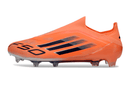 Chuteira Adidas F50 FG Elite Laranja e Preta - modelo estiloso e leve para performance no futebol.