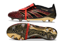 Chuteira Adidas Predator Elite Fold-Over Tongue FG - Preta, Dourada e Vermelha