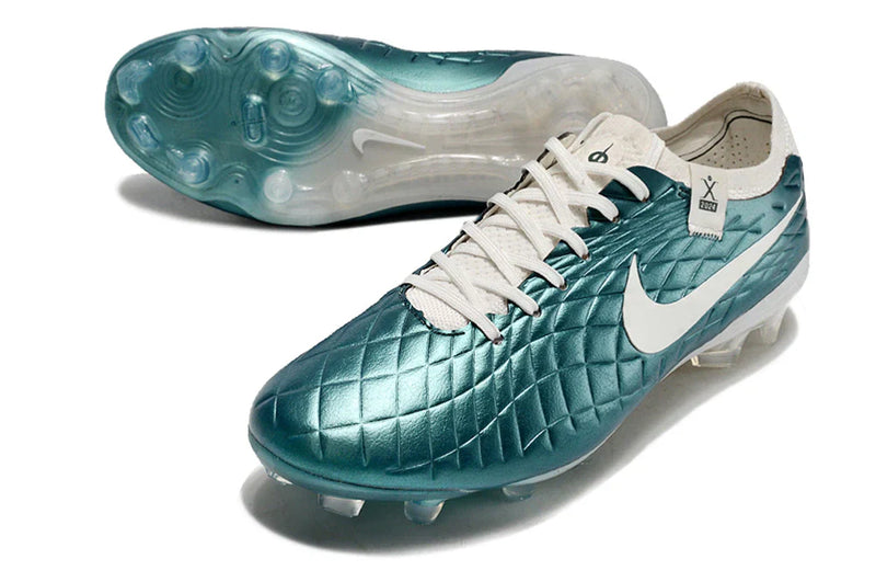 Chuteira Nike Tiempo Legend 10 FG - Azul - Edição Especial Esmerald