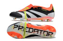 Chuteira Adidas Predator Elite Tongue FG - Preta, Branca e Laranja