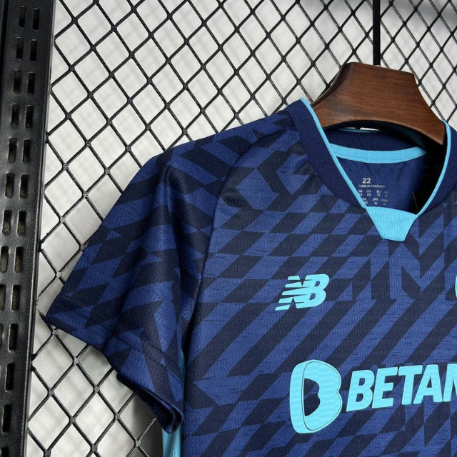 Conjunto infantil FC Porto azul terceiro equipamento 2024/25