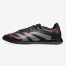 Chuteira Futsal Adidas Predator Elite Fold Over Tongue IC na cor preta e vermelha, ideal para jogos em quadra.