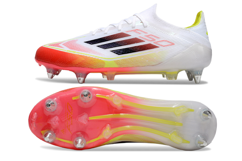 Chuteira Adidas F50 Elite SG - Branco e Laranja
