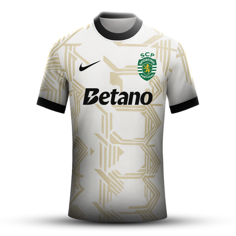 Camisola Sporting concept branca/dourada 2025/26 - EXCLUSIVA