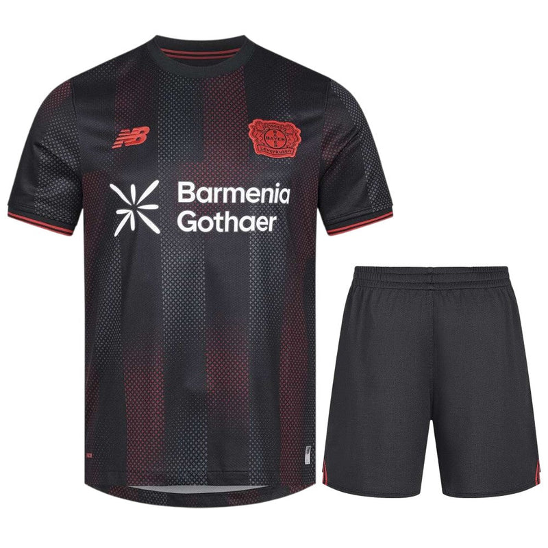 Conjunto Infantil Bayer Leverkusen principal preto 2025/26