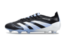 Chuteira Adidas Predator Elite FG - Preta e Azul Ed. "Bellingham" para controle e precisão em campo.