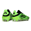Chuteira Adidas F50 FG Elite Sparkfusion Verde e Preta com design inovador e tecnologia de ponta.