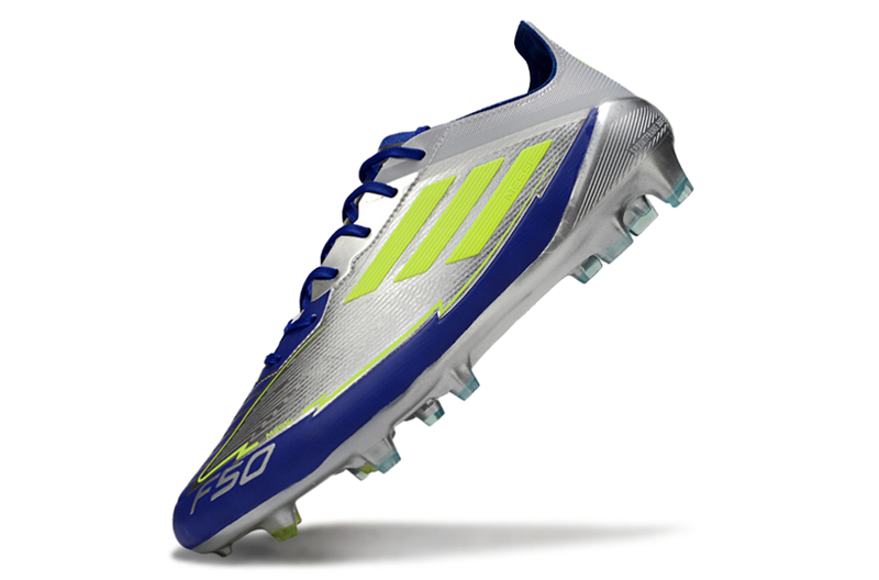 Chuteira Adidas f50 Elite FG - Prata e Azul