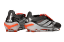 Chuteira Adidas Predator Elite FG 26 - "Finishers Steel" em vista traseira, com design moderno e detalhes em aço.