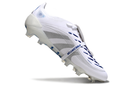 Chuteira Adidas Predator Elite Fold-Over Tongue FG - Branca, Azul e Prata