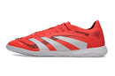 Chuteira Futsal Adidas Predator Elite Fold-Over Tongue IC na cor laranja e branca, ideal para desempenho em quadra.