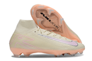 Chuteira Nike Air Zoom Mercurial Superfly 10 Edição Especial Elite FG - Branca e Salmão
