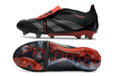 Chuteira Adidas Predator Elite Tongue FG - Preta e Vermelha