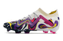Chuteira Puma FUTURE Ultimate FG, design colorido e moderno, ideal para desempenho em campo.