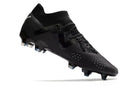 Chuteira Puma Future FTR FG Preto com design moderno e detalhes em preto, ideal para desempenho em campo.