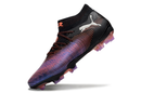 Chuteira Puma 8 Ultimate FG Preta e Roxa - Neymar, ideal para desempenho em campo.