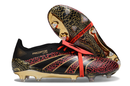 Chuteira Adidas Predator Elite Fold-Over Tongue FG - Preta, Dourada e Vermelha