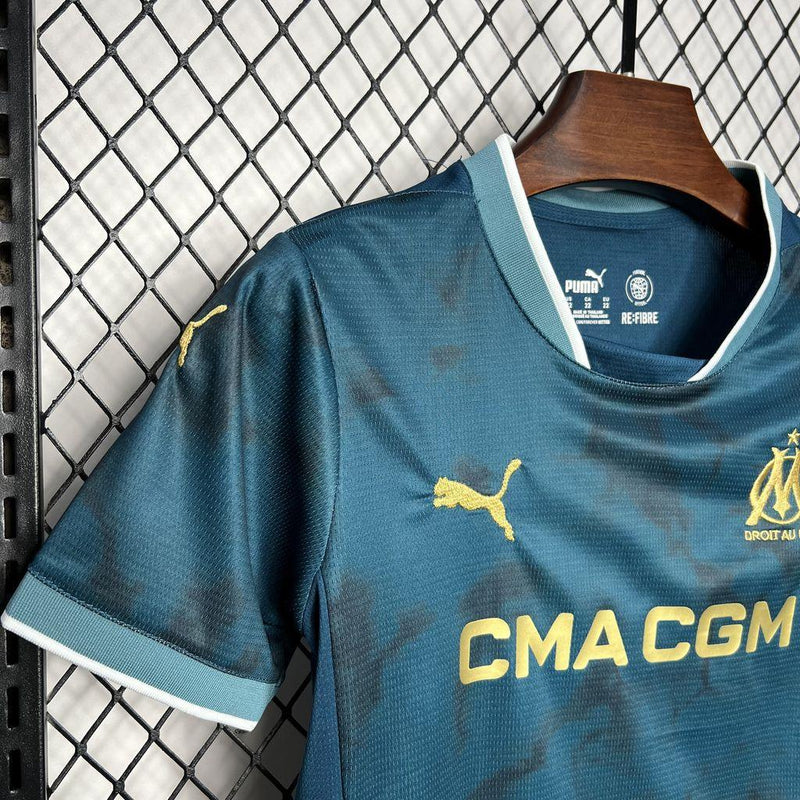 Conjunto Infantil Olympique de Marseille away 24/25