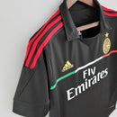 Camisa AC Milan Away 11/12 Retro Olympic com detalhes em vermelho e o logo da Adidas