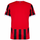 Camisola AC Milan home 24/25, parte de trás, com design clássico e moderno para os fãs do clube.