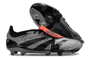 Chuteira Adidas Predator Elite Tongue FG - Preta e Cinza com design sofisticado e tecnologia de ponta para controle em campo.