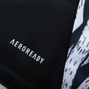 Detalhe do tecido AEROREADY do uniforme Arsenal away 24/25 na Olympic Store.