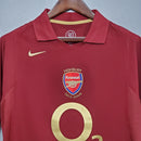 Camisa Arsenal Away 05/06 com logo Highbury, edição retro da loja olímpica.
