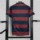 Camisa Arsenal Third 07/08, vista traseira, listras azul marinho e vermelho, coleção Olympic Store