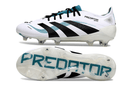 Chuteira Adidas Predator Elite FG - Branca e Azul com design inovador e tecnologia Controlskin.
