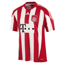 Camisa Bayern München Home 2010 Retro em vermelho e branco, com detalhes da marca Adidas.