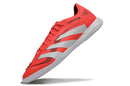 Chuteira Futsal Adidas Predator Elite Fold-Over Tongue IC em laranja e branca, ideal para jogos em quadra.