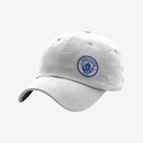 Boné Manchester City - Branco Olympic com logo em azul, ideal para torcedores do Manchester City.