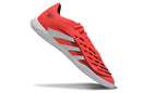 Chuteira Futsal Adidas Predator Elite Fold-Over Tongue IC na cor laranja e branca, design moderno e leve.