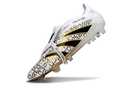 Chuteira Adidas Predator Elite Fold-Over Tongue FG - Branca, Dourada e Vermelha