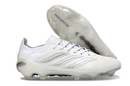 Chuteira Adidas Predator Elite FG 26 - "Finishers Steel" - Branca - design moderno e inovador para performance em campo.