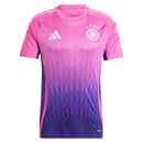 Camisola Alemanha away 24/25 Olympic Store em design moderno com gradiente rosa e roxo.