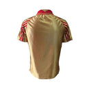 Camisola Benfica Alternativa 98/99 vista traseira em tom dourado com detalhes em vermelho.