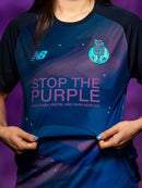Camisola CELESTIAL FC Porto especial azul 2024/25 com design 'Stop the Purple'.