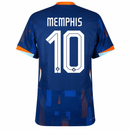 Camisola Holanda com o nome Memphis e número 10 na parte de trás, destaque do time para a temporada 2024/2025.