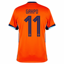 Camisola Holanda com o nome Gakpo e número 11, modelo home 24/25, na cor laranja.