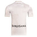 Camisola Napoles alternativo branca 2025/26, vista traseira mostrando detalhes do design e logo SorgenSana.
