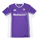 Camisola principal da Fiorentina 2025/26 Kappa, em violeta com detalhes brancos, com escudo do clube e logótipos Kappa nas mangas e peito.