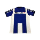 Camisola Retro FC Porto Principal 99/00 com detalhes em azul e branco, logo da TELES CELT na parte de trás.