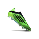 Chuteira Adidas F50 FG Elite Sparkfusion Verde e Preta com design inovador e cores vibrantes