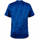 Camisa Chelsea home 25/26 com patch Campeão Mundial, vista traseira em azul, design moderno e estilizado.