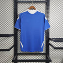 Camisa Chelsea Home 11/12 Retro, vista traseira, com detalhes em branco, ideal para fãs do Chelsea.