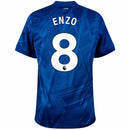 Camisa Chelsea home 25/26 com o número 8 e nome ENZO em azul.