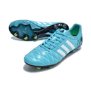 Chuteira Adidas AdiPure 11 Pro FG Azul e Branca com design em azul e branco para desempenho em campo