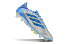 Chuteira Adidas Copa Pure III Elite FG - Celestial Victory Pack, em tom azul e cinza, ideal para relvados naturais.