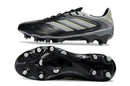 Chuteira Adidas Copa Pure III Elite FG - Preta e Cinza, bota de futebol com sola FG e design elegante.